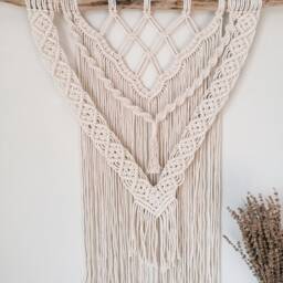 Large Macrame Wall Decor - Tassels Hanging Bohemian Gift Boho Housewarming Living Room Decoration - thumbnail 2