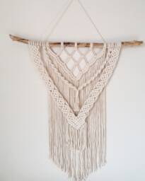 Large Macrame Wall Decor - Tassels Hanging Bohemian Gift Boho Housewarming Living Room Decoration - thumbnail 1