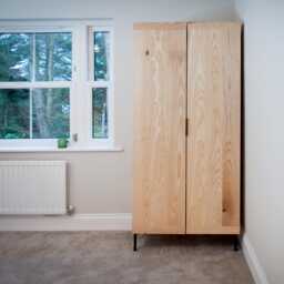 Scandinavian Wardrobe Handmade With Solid Ash Or Pine