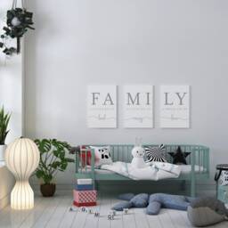 Family Canvas Set, Loud Crazy Love, Typography Wall Art - thumbnail 2