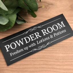 Powder Room, Toilet/Bathroom Door Sign - thumbnail 2