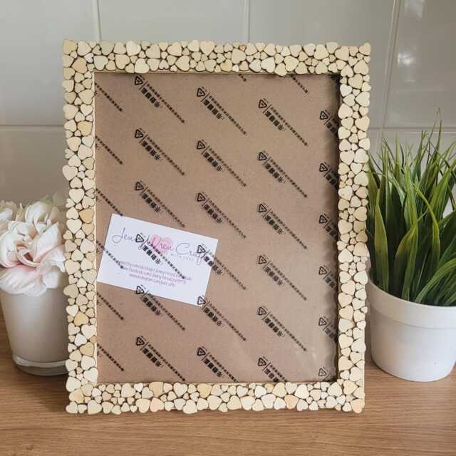 Wooden Heart Decals Photo Frame 8 X 10 Inches - image 1