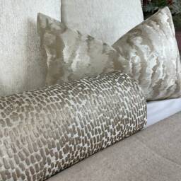 "Luxury Gold Champagne Cushion Bolster 16"" X 6" - thumbnail 4