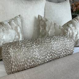 "Luxury Gold Champagne Cushion Bolster 16"" X 6"