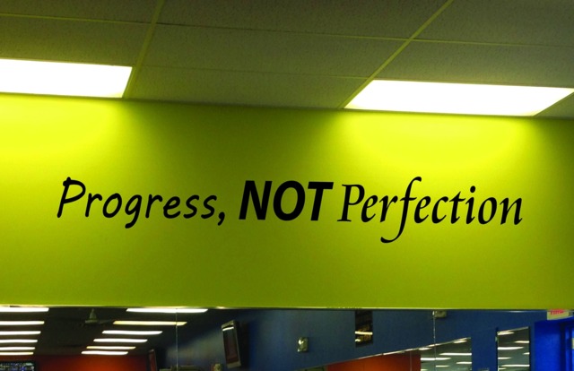 Gym Ideas, Fitness Quote Decal, Classroom Wall Progress Not Perfection, Inspirational Vinyl Sticker. Chiropractor Sign 292 - image 1