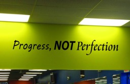Gym Ideas, Fitness Quote Decal, Classroom Wall Progress Not Perfection, Inspirational Vinyl Sticker. Chiropractor Sign 292 - thumbnail 1