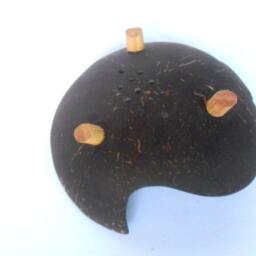 "Natural Coconut Shell Soap Dish Art Leaf Shape Hand Carved Handmade Wooden Carving Home Decor/Zen Gift 5.25""x4.75""x2" - thumbnail 4