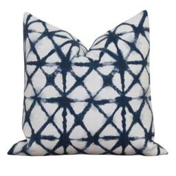 Blue & White Outdoor Pillow Cover Geometric Cushion Patio Covers - Truman - thumbnail 3