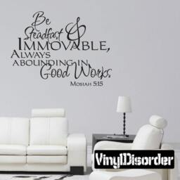 Be Steadfast & Immovable, Always Abounding Good Works - Vinyl Wall Decal Quotes Sticker Cl002Besteadfastiiet - thumbnail 1