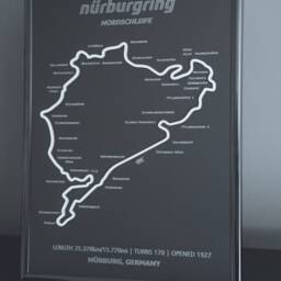 Nordschleife N??rburgring - Full Metal Wall Art Frame F1 Gifts Room Decor Christmas Gift - thumbnail 3