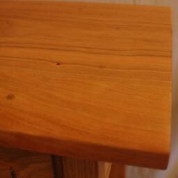 Cherry End Table With Drawer & Slat Shelf - thumbnail 2