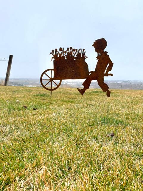 Patrick Vintage Large Metal Silhouette Of The Garden Or Yard Art - image 1