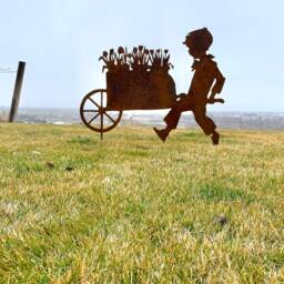Patrick Vintage Large Metal Silhouette Of The Garden Or Yard Art - thumbnail 3