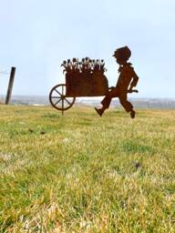 Patrick Vintage Large Metal Silhouette Of The Garden Or Yard Art