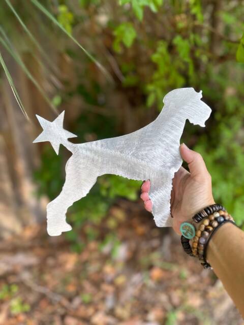 German Wire Haired Pointer, Star, Dog Tree Topper, Holiday, Wreath Decoration, Christmas, Aluminum, Stars, Yard Stake, Wall Hanging - image 1