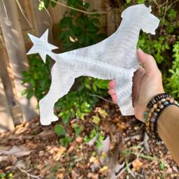 German Wire Haired Pointer, Star, Dog Tree Topper, Holiday, Wreath Decoration, Christmas, Aluminum, Stars, Yard Stake, Wall Hanging - thumbnail 4