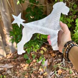 German Wire Haired Pointer, Star, Dog Tree Topper, Holiday, Wreath Decoration, Christmas, Aluminum, Stars, Yard Stake, Wall Hanging - thumbnail 2