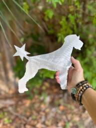 German Wire Haired Pointer, Star, Dog Tree Topper, Holiday, Wreath Decoration, Christmas, Aluminum, Stars, Yard Stake, Wall Hanging