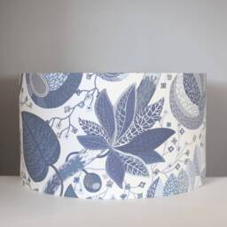 Blue Brush Stroke Lampshade With Gold Lining For Ceiling Or Lamp Base, 20cm To 50cm Diameter, Handmade By Vivid Shades - thumbnail 4