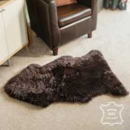 Chocolate Brown Sheepskin Rug 100% Natural New Zealand Pelt