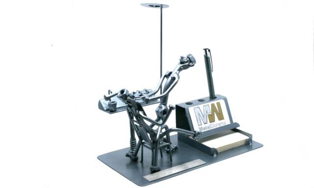 Personlaized Dentist Gift, Custom Metal Sculpture Portrait, Dental Nurse Hygienist Assistant Nuts & Bolts, Dentist Retirement Birthday Gift - image 1