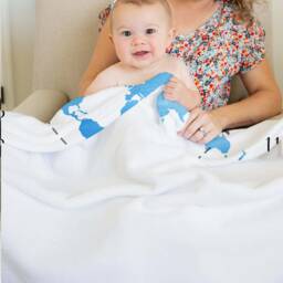 World Map Adventure Milestone Blanket, Baby Shower Giift, Personalized Custom New Gift, Boy - thumbnail 2