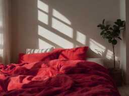 Marsala Linen Bedding Set Rustic Duvet Cover & 2 Pillowcases Soft Medium Weight Bedding, Stonewashed Comfort