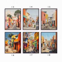 Ethiopia Poster Sets, African Travel Print Set, Floral Prints, Indigenous Art, Folk Art Poster, Gallery Wall Art, Gift, A1/A2/A3/A4 - thumbnail 3