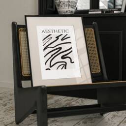Abstract Prints, Abstract Lines, Wavy Lines Minimalist Art Print, Ink Line Drawing, Beige & Black Art, Aesthetic Art, Neutral Poster, Gift - thumbnail 2