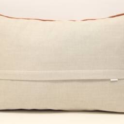 Turkish Kilim Pillow Cover, Vintage Wool Lumbar Cushion - 16x24 Inch - thumbnail 4