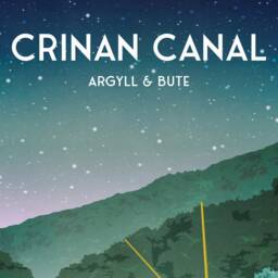 Crinan Canal Travel Poster With Puffer Steamboat - Argyll & Bute A3, A2, A1 Sizes - thumbnail 3