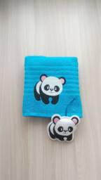 "Blue Large Terry Towel With Embroidery ""Panda" - thumbnail 1