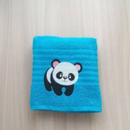 "Blue Large Terry Towel With Embroidery ""Panda" - thumbnail 4
