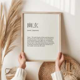 Y??gen Definition Print - The Beauty Of The Unseen - Japanese Aesthetic Wall Art Zen Decor Thoughtful Gift For Dreamers & Philosophers - thumbnail 2