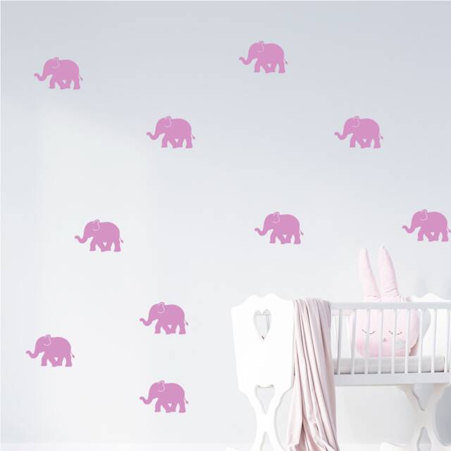 Baby Elephant Wall Decals Nursery Safari Animal Decor - image 1