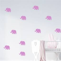 Baby Elephant Wall Decals Nursery Safari Animal Decor - thumbnail 2