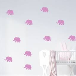 Baby Elephant Wall Decals Nursery Safari Animal Decor - thumbnail 1