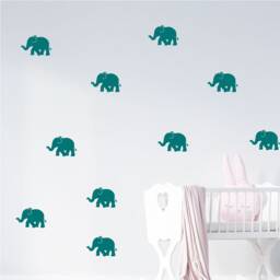 Baby Elephant Wall Decals Nursery Safari Animal Decor - thumbnail 3