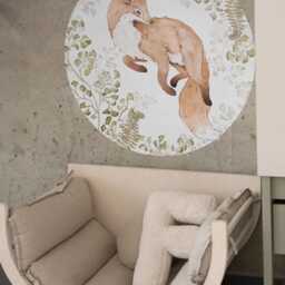 Fox Wall Sticker Removable Woodland Nursery Decor - thumbnail 2