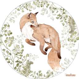Fox Wall Sticker Removable Woodland Nursery Decor - thumbnail 4