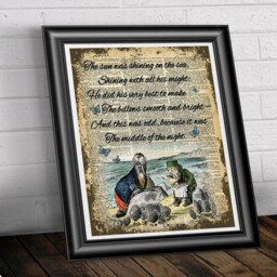 Alice in Wonderland Book Page Print, The Walrus & The Carpenter Print, Wonderland Poster Wall Decor, Dictionary - thumbnail 2