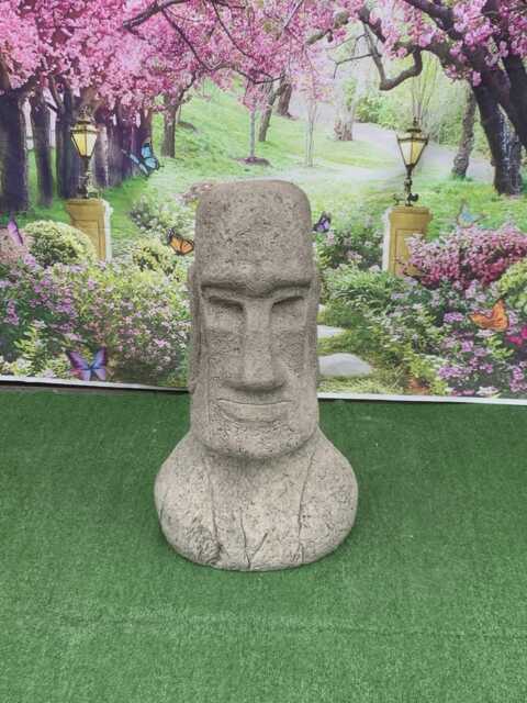 Stone Garden Extra Large Easter Island Head Statue Sculpture Ornament 100Kg - image 1