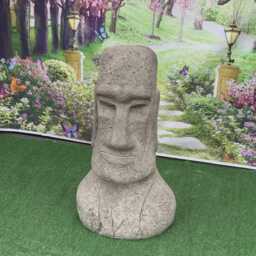 Stone Garden Extra Large Easter Island Head Statue Sculpture Ornament 100Kg - thumbnail 4