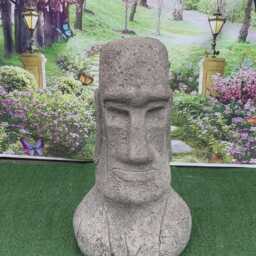 Stone Garden Extra Large Easter Island Head Statue Sculpture Ornament 100Kg - thumbnail 3