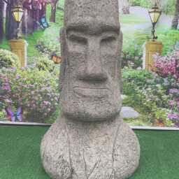 Stone Garden Extra Large Easter Island Head Statue Sculpture Ornament 100Kg - thumbnail 2