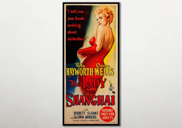 Large Wood Wall Art The Lady From Shanghai Poster, Fanart Cinema Poster On For This Orson Welles Movie Lover, Extra Large Canvas - image 1