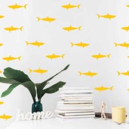 Shark Wall Decal, Shark Decals, Ocean Fish Nature Baby Room Living Window Decal - thumbnail 2