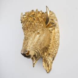 Faux Taxidermy Buffalo Bison Head - Wall Decor Gold Bih08 - thumbnail 2