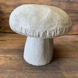 stone Garden Traditional Large Toadstool Mushroom 2 Piece Concrete Ornament - thumbnail 3