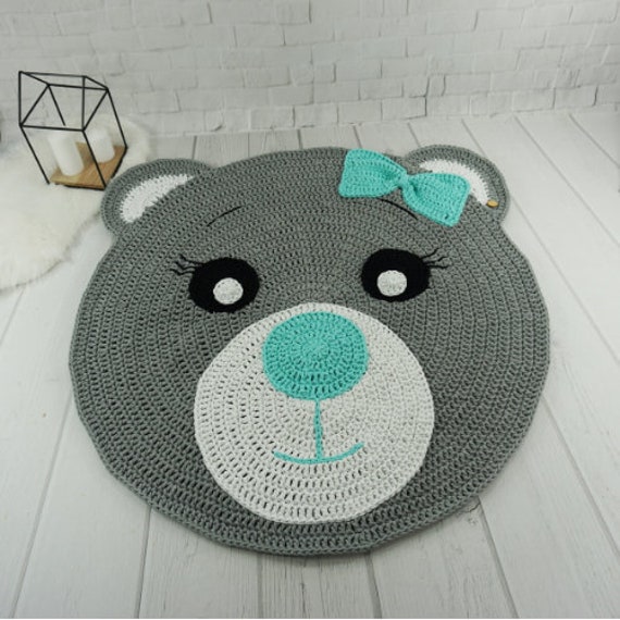 Crochet Rug For Baby Room Handmade Bear Crochet Nursery Kids Play Mat Baby Carpet Carpet Kids Teddy - image 1